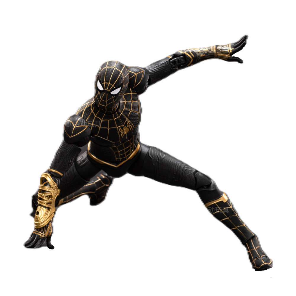 Spider-Man Toy Black and Gold Suit No Way Home Action Figure By ZD Toys