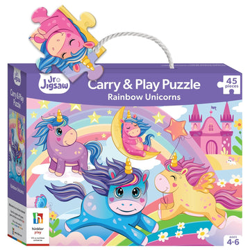 Hinkler Junior Jigsaw Carry & Play Rainbow Unicorns