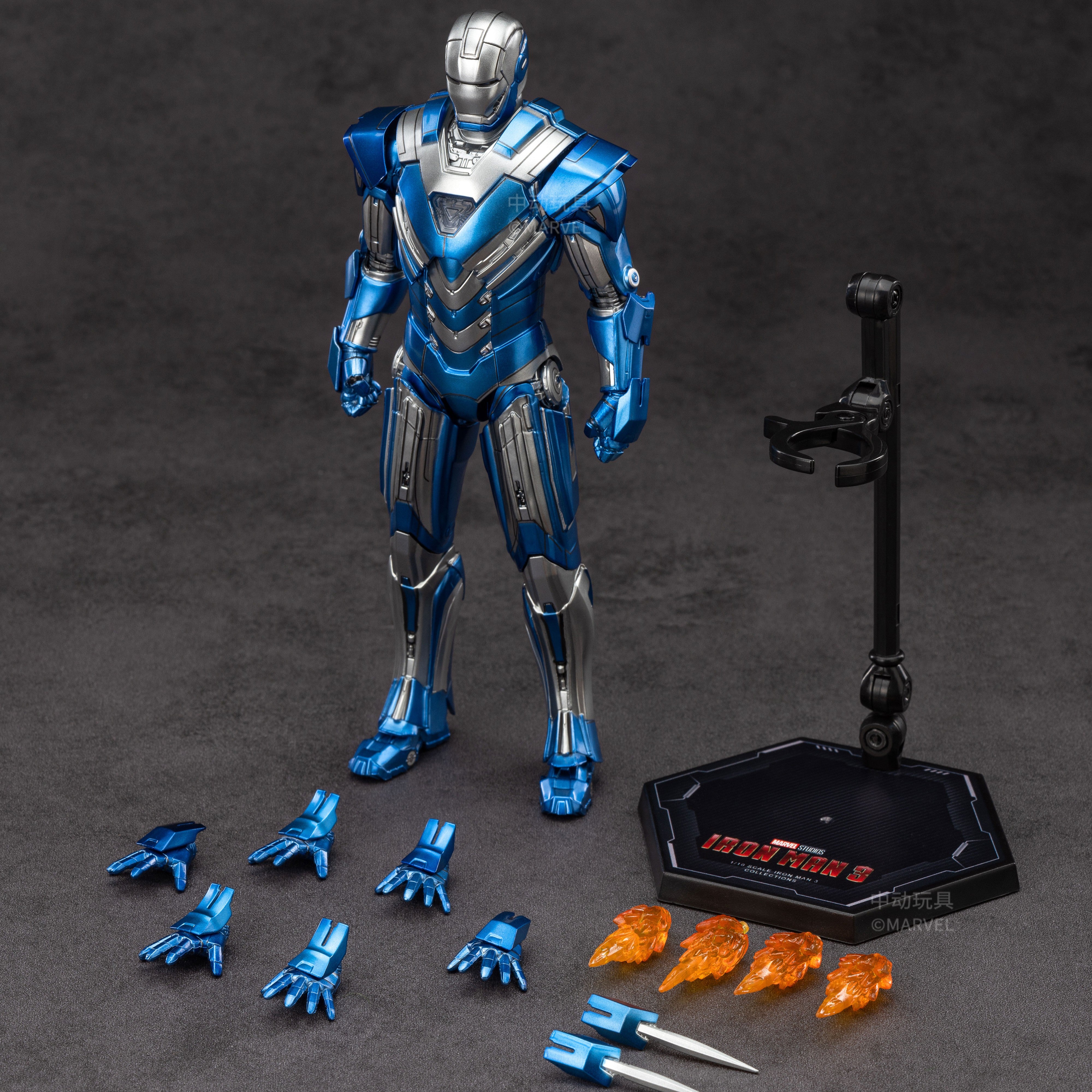 Iron Man 3 MK30 Blue Steel Armor Action Figure By ZD Toys