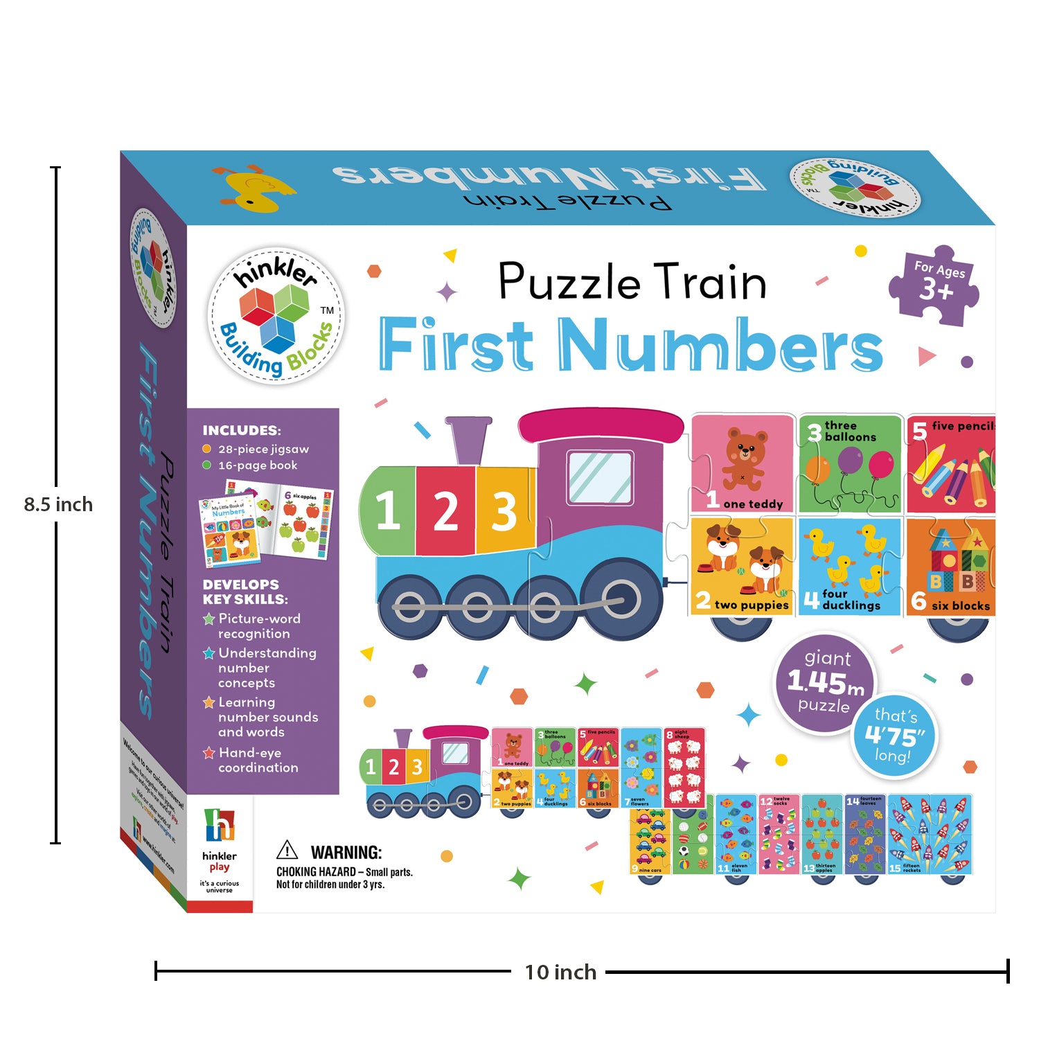 Combo Offer: 50 Around Me Sounds Book + Building Blocks Train Puzzle - First Numbers