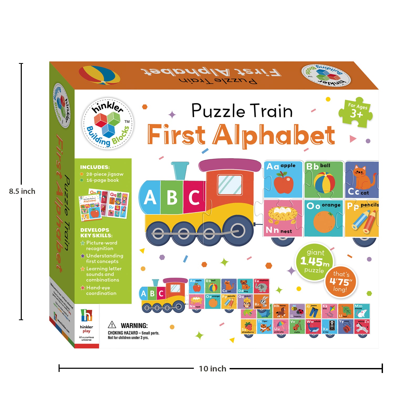 Combo Offer: 50 Animal Sounds Book + Building Blocks Train Puzzle - First Alphabet