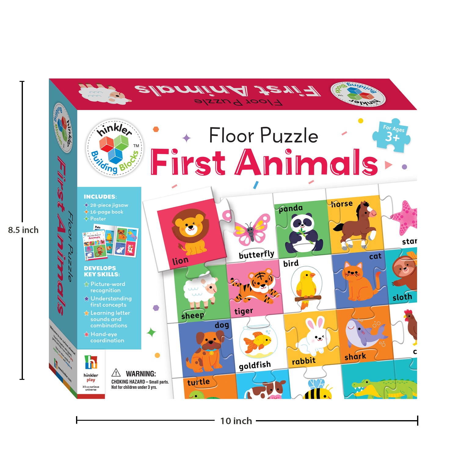 Combo Offer: 50 Around Me Sounds Book + Building Blocks Floor Puzzle - First Animals