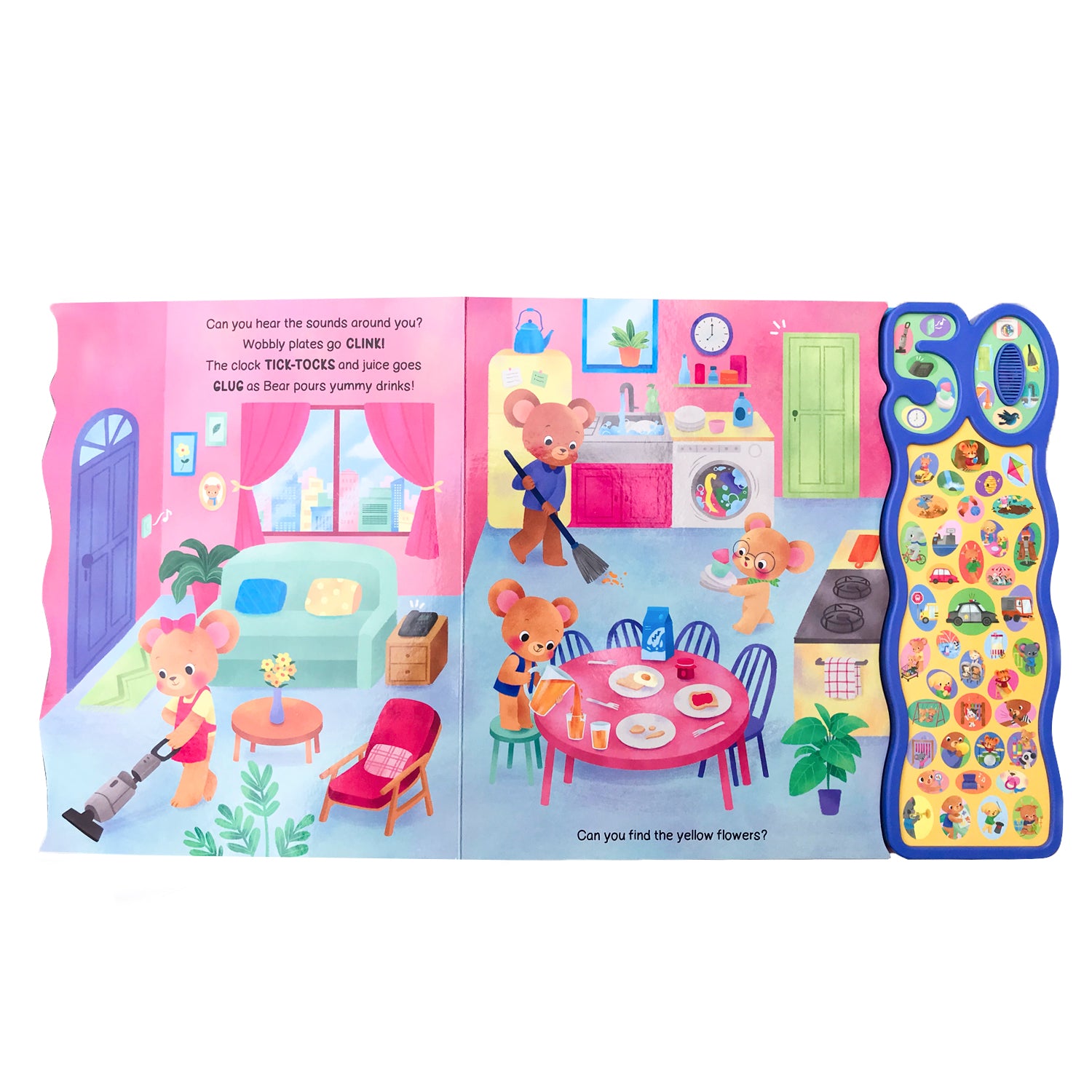 Combo Offer: 50 Around Me Sounds Book + Building Blocks Floor Puzzle - First Animals