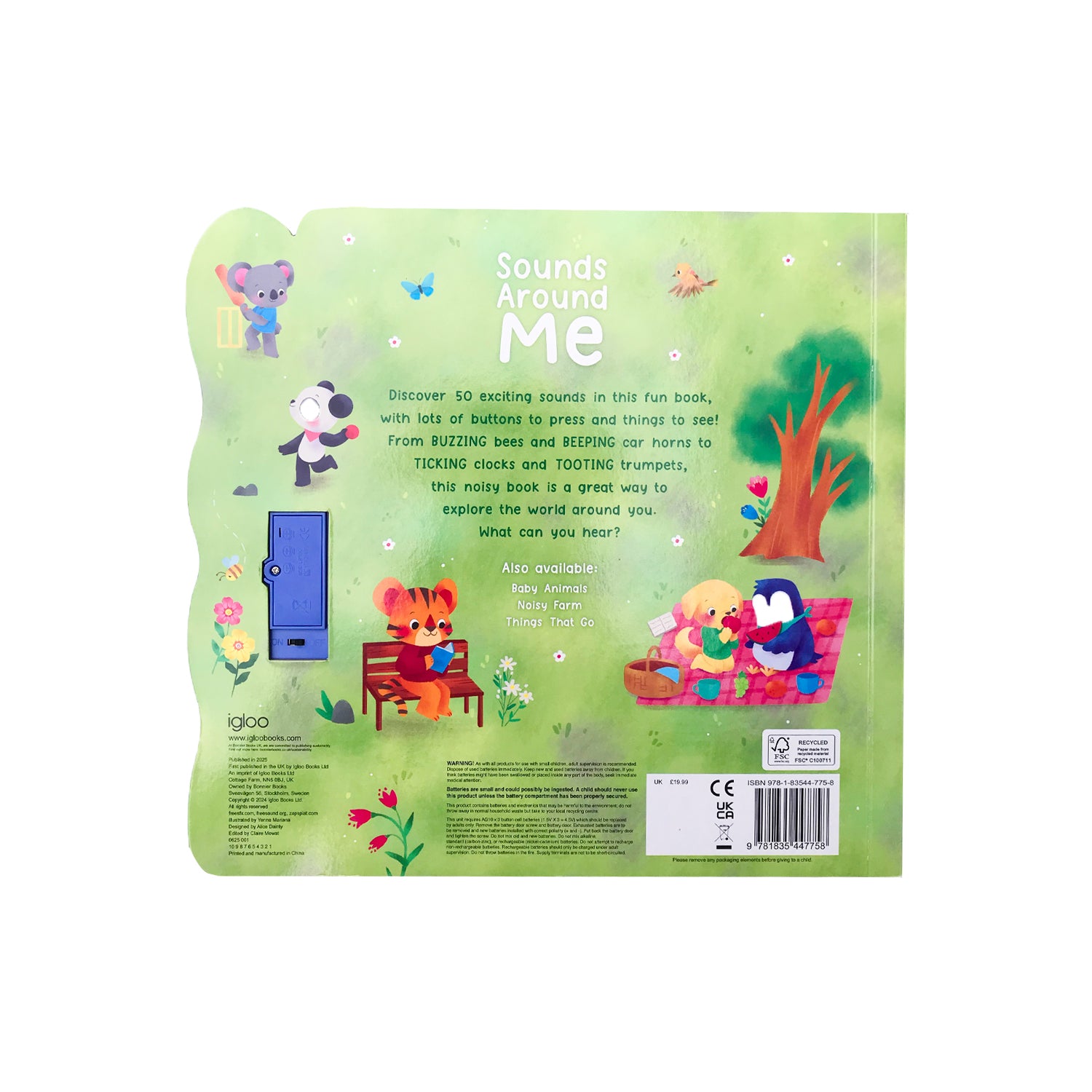 Combo Offer: 50 Around Me Sounds Book + Building Blocks Floor Puzzle - First Animals