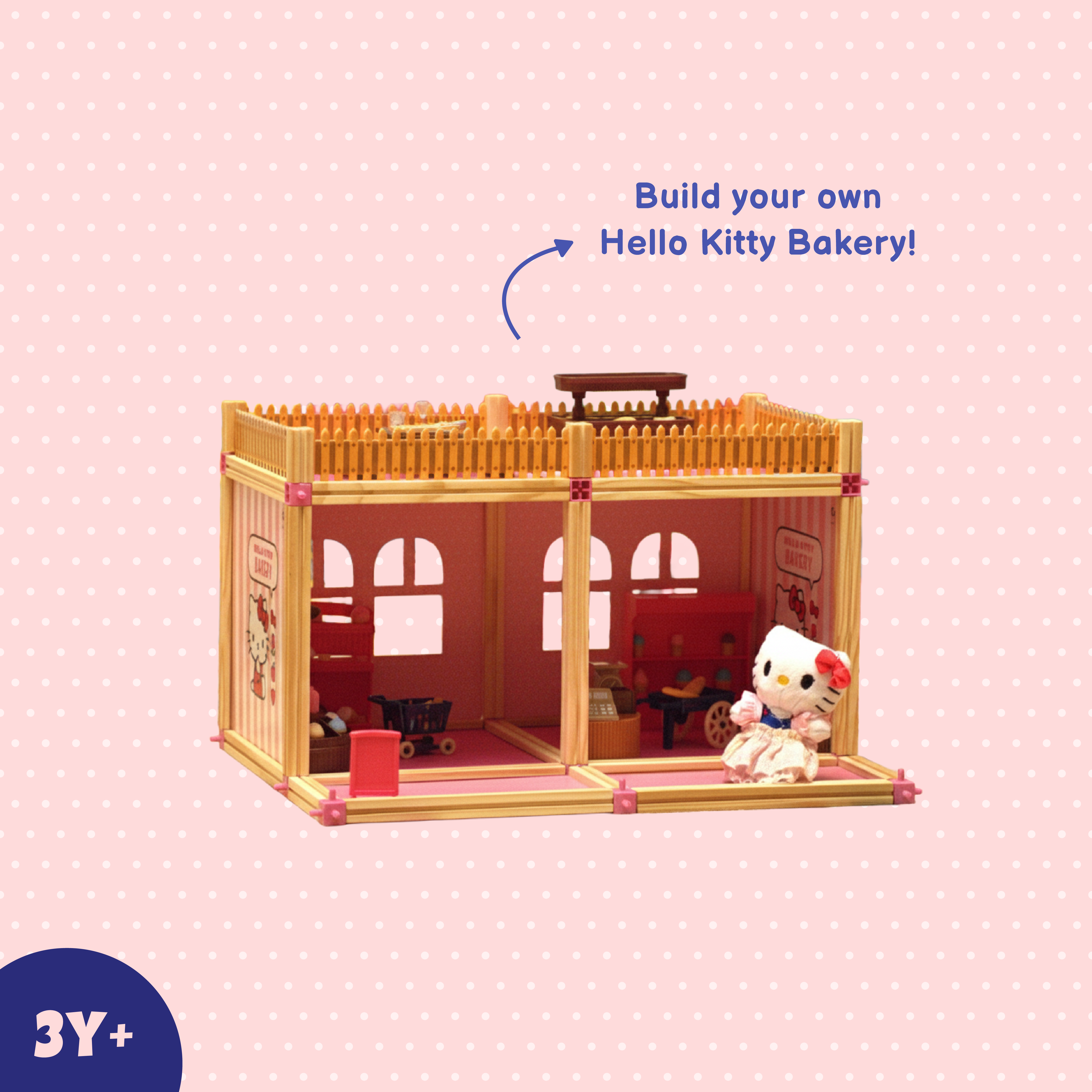 Bakery Playset - Build & Play Wooden Bakery Dollhouse