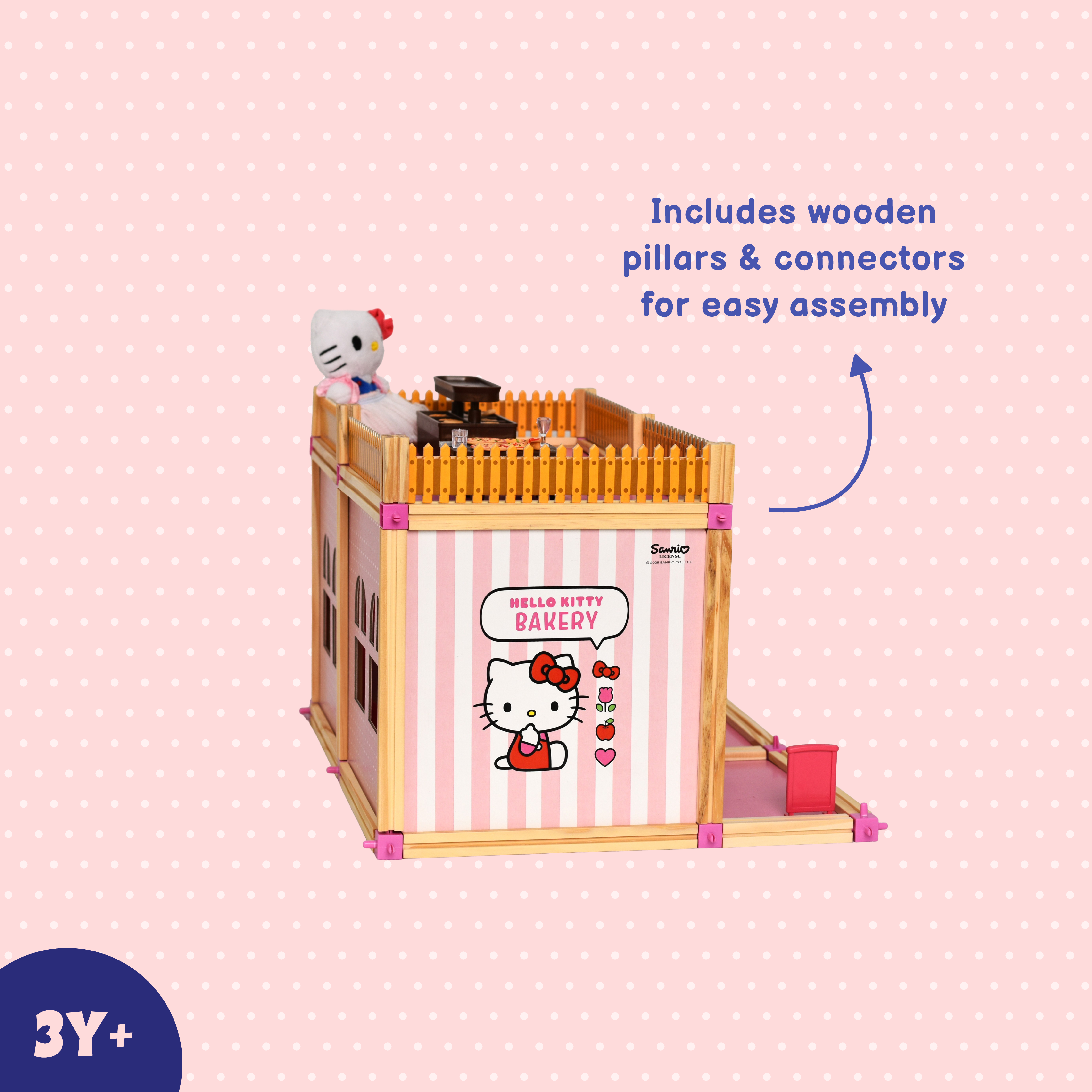 Bakery Playset - Build & Play Wooden Bakery Dollhouse