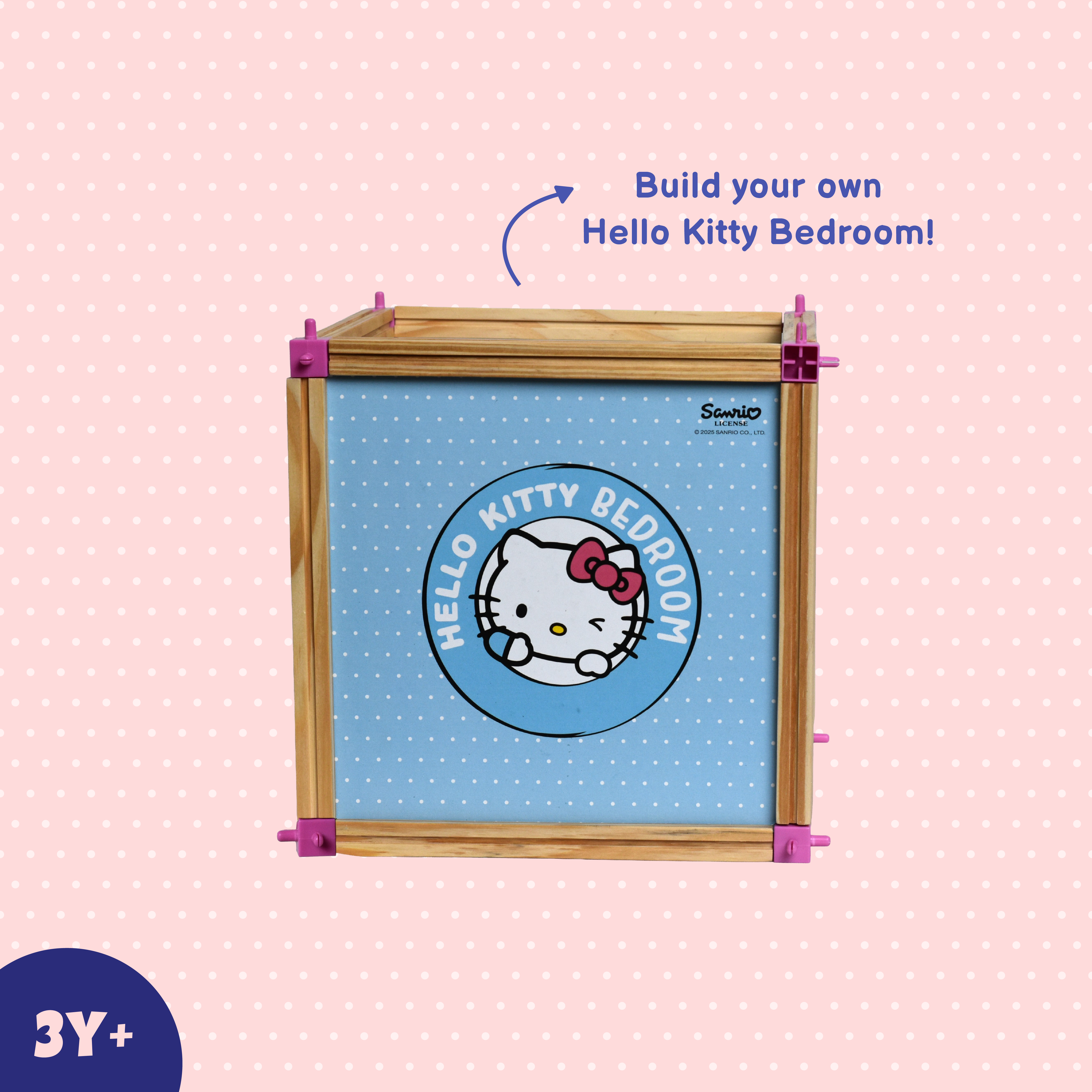 Bedroom Playset for Kids – Easy Assembly Wooden Dollhouse