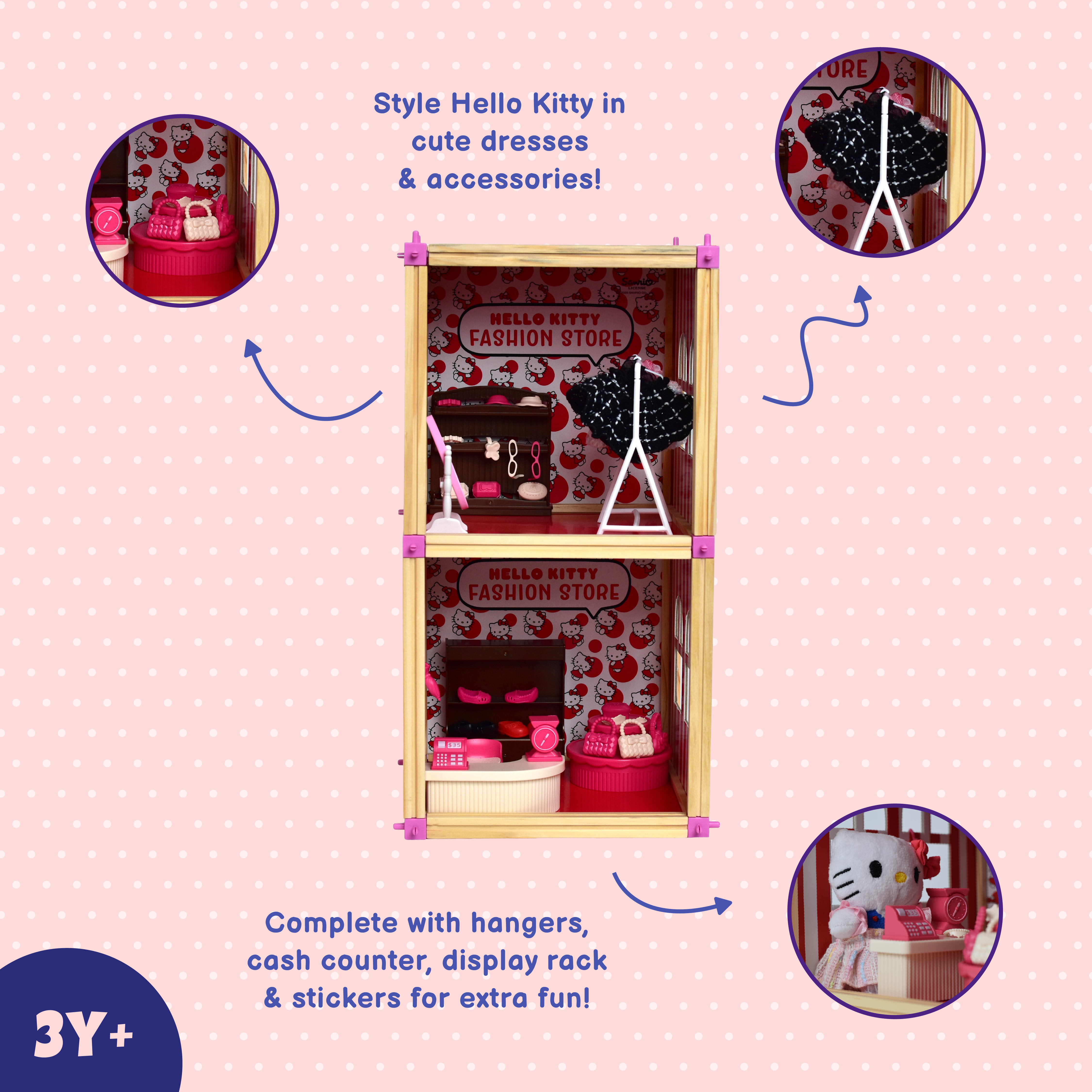 Fashion Store Playset – Build & Play Wooden Dollhouse