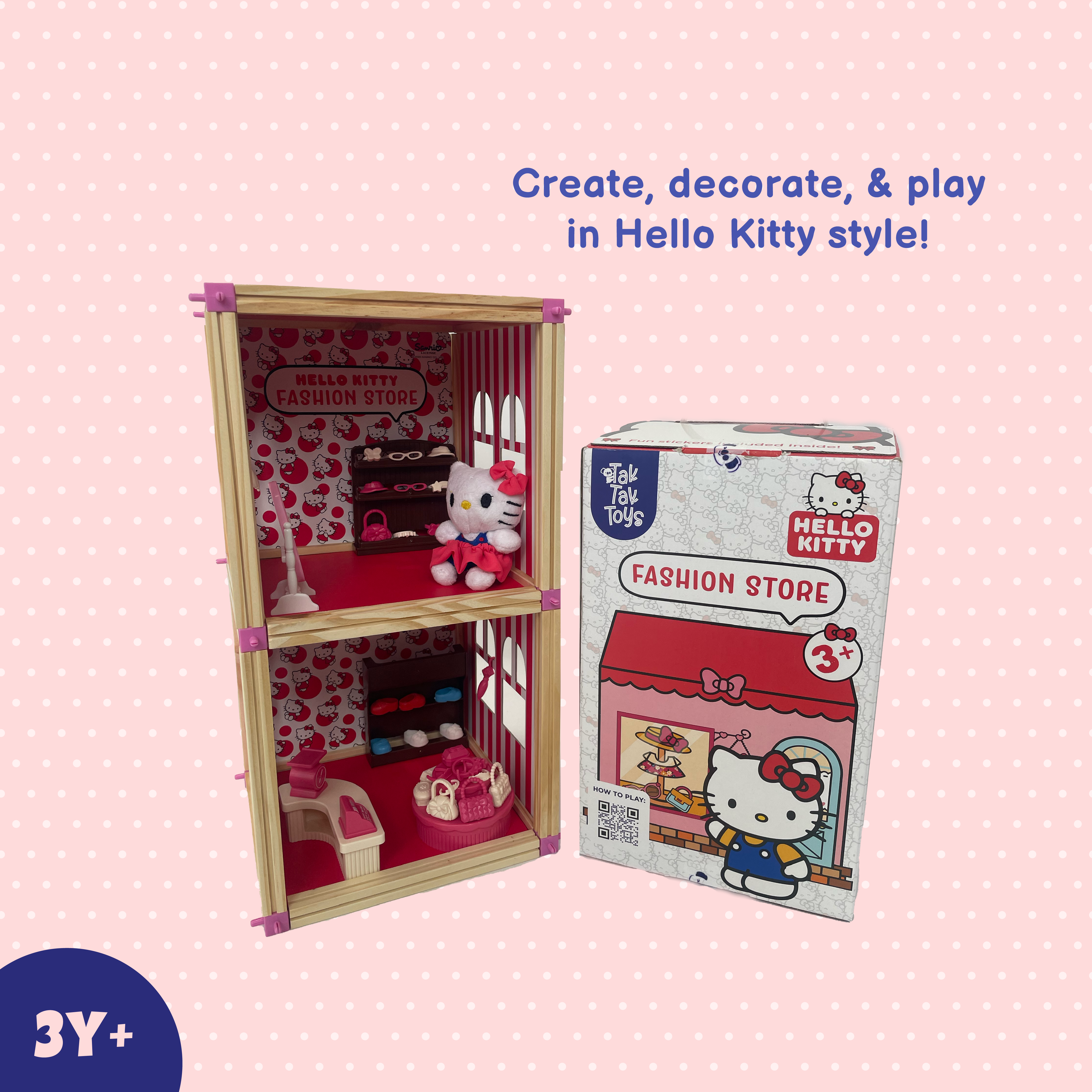 Fashion Store Playset – Build & Play Wooden Dollhouse