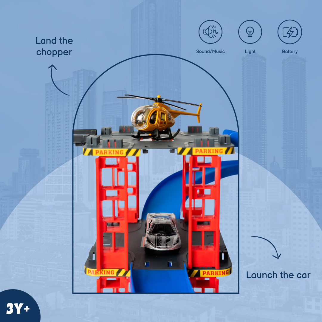 City Garage – the 76-Piece Parking Lot Toy!