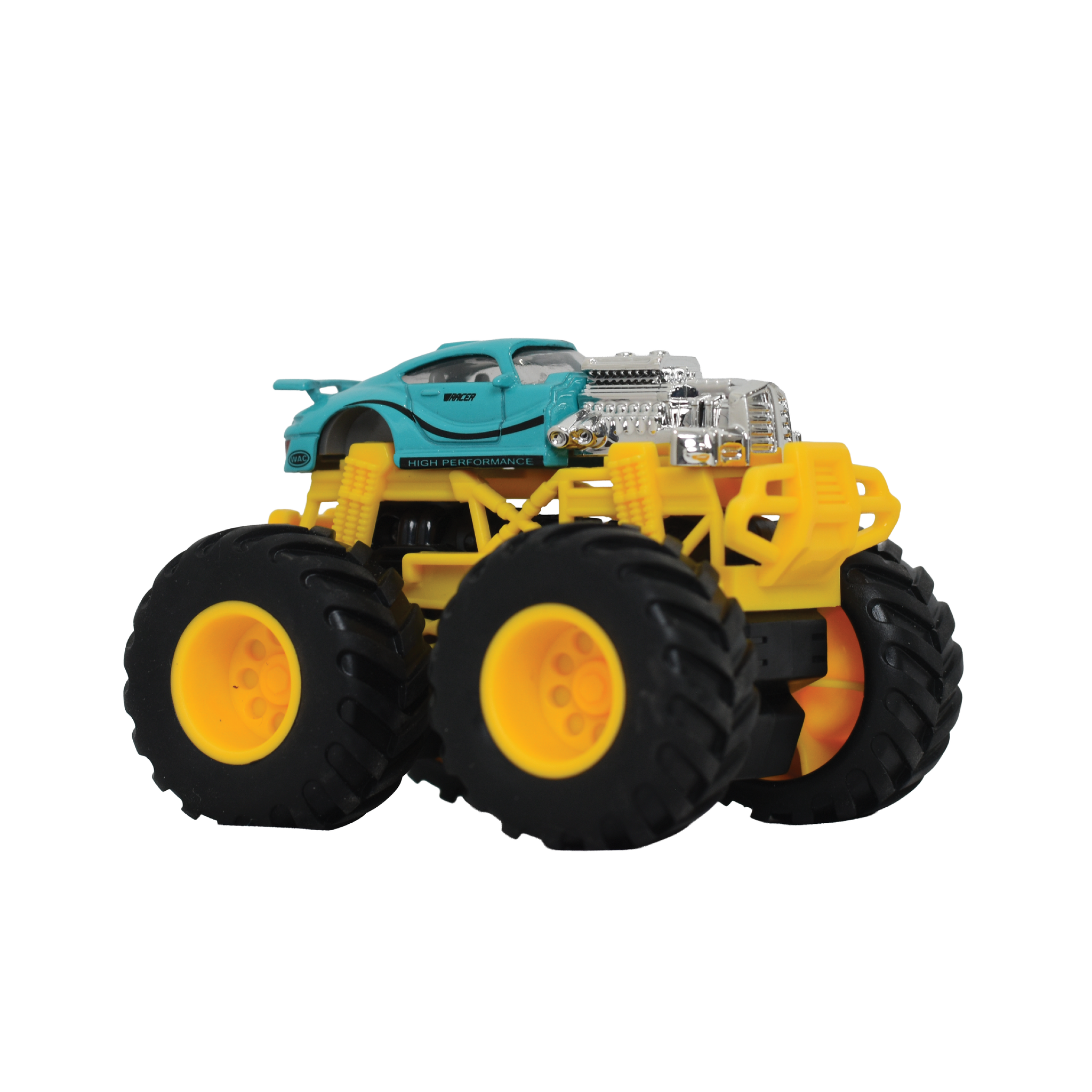 1:64 Die-Cast Off Road Monster Car With Metal Body | Blue/Silver/Yellow