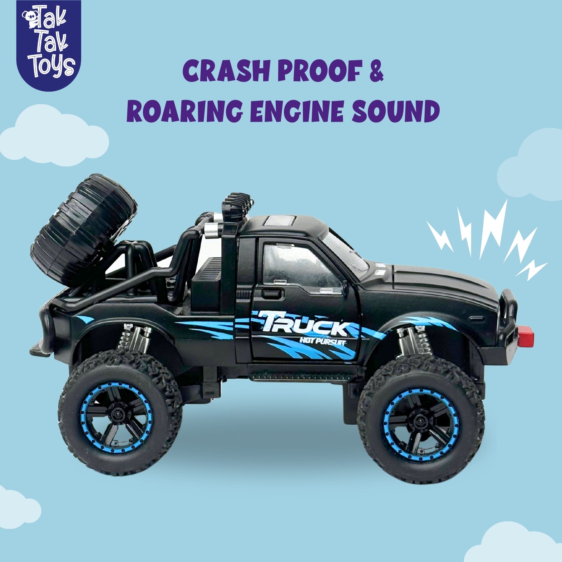 1:24 Die-Cast Off Road Monster Car With Metal Body | Black