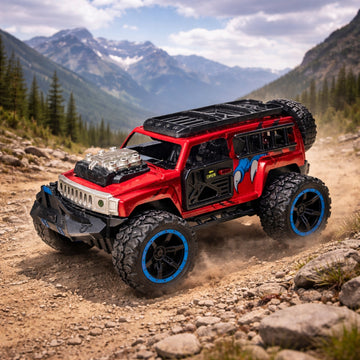 1:32 Die Cast Off Road Monster Car With Metal Body - 4 Seater | Red