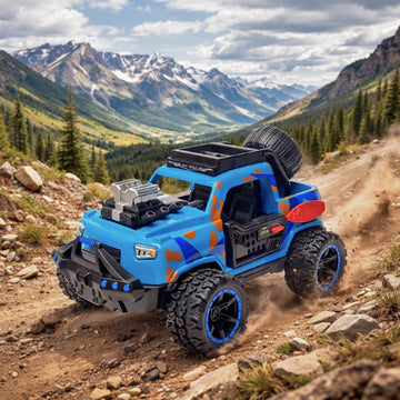 1:32 Die Cast Off Road Monster Car With Metal Body - 2 Seater | Blue
