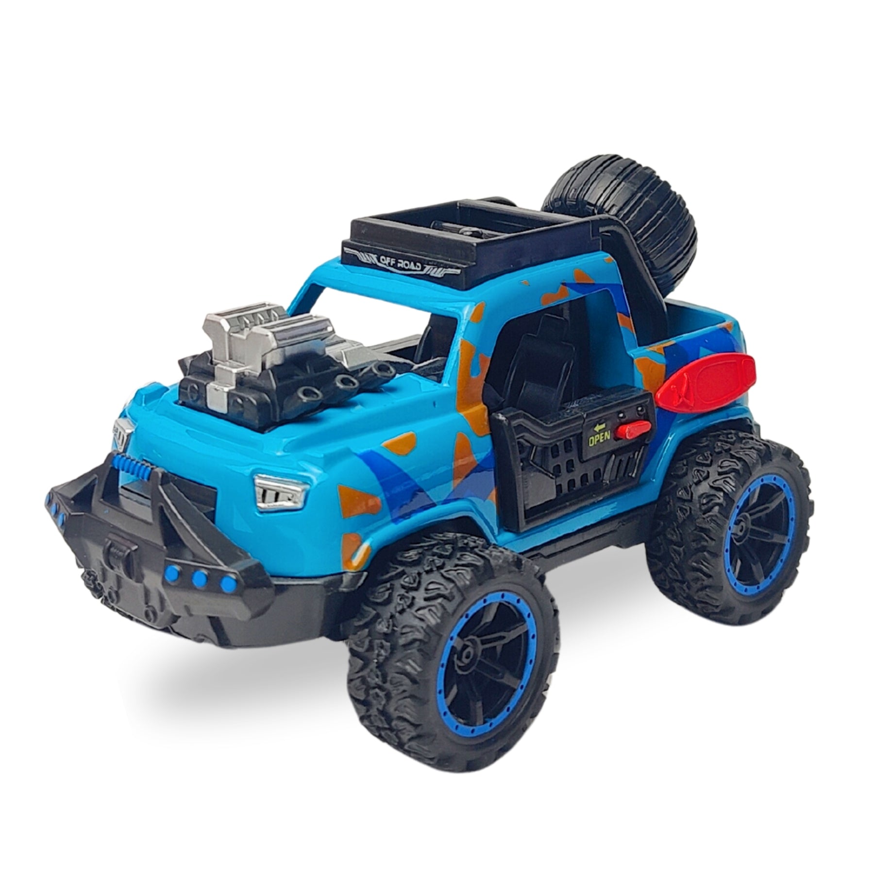 1:32 Die Cast Off Road Monster Car With Metal Body - 2 Seater | Blue