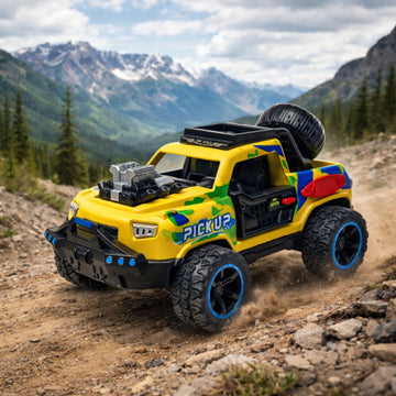 1:32 Die Cast Off Road Monster Car With Metal Body - 2 Seater | Yellow