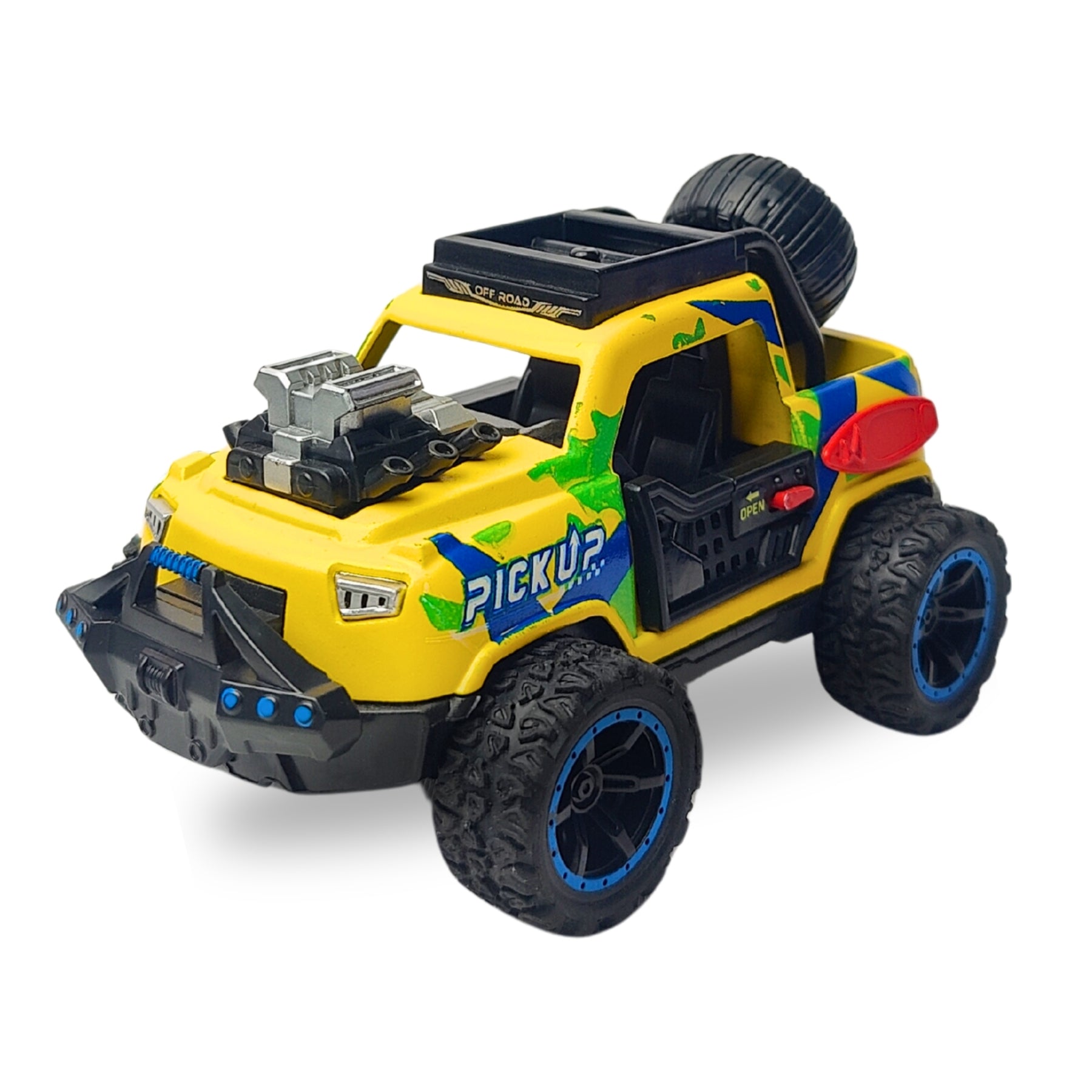 1:32 Die Cast Off Road Monster Car With Metal Body - 2 Seater | Yellow