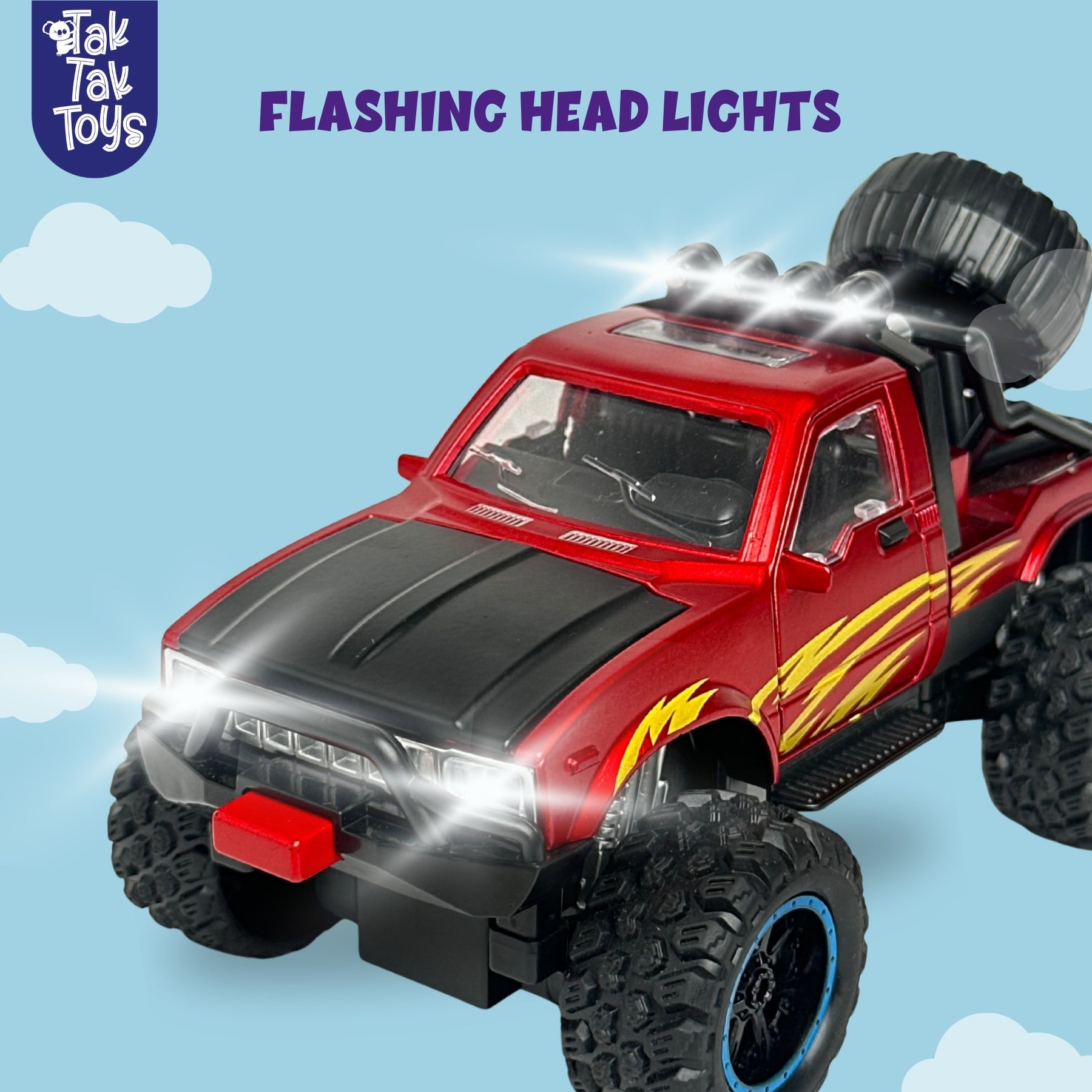 1:24 Die-Cast Off Road Monster Car With Metal Body | Red