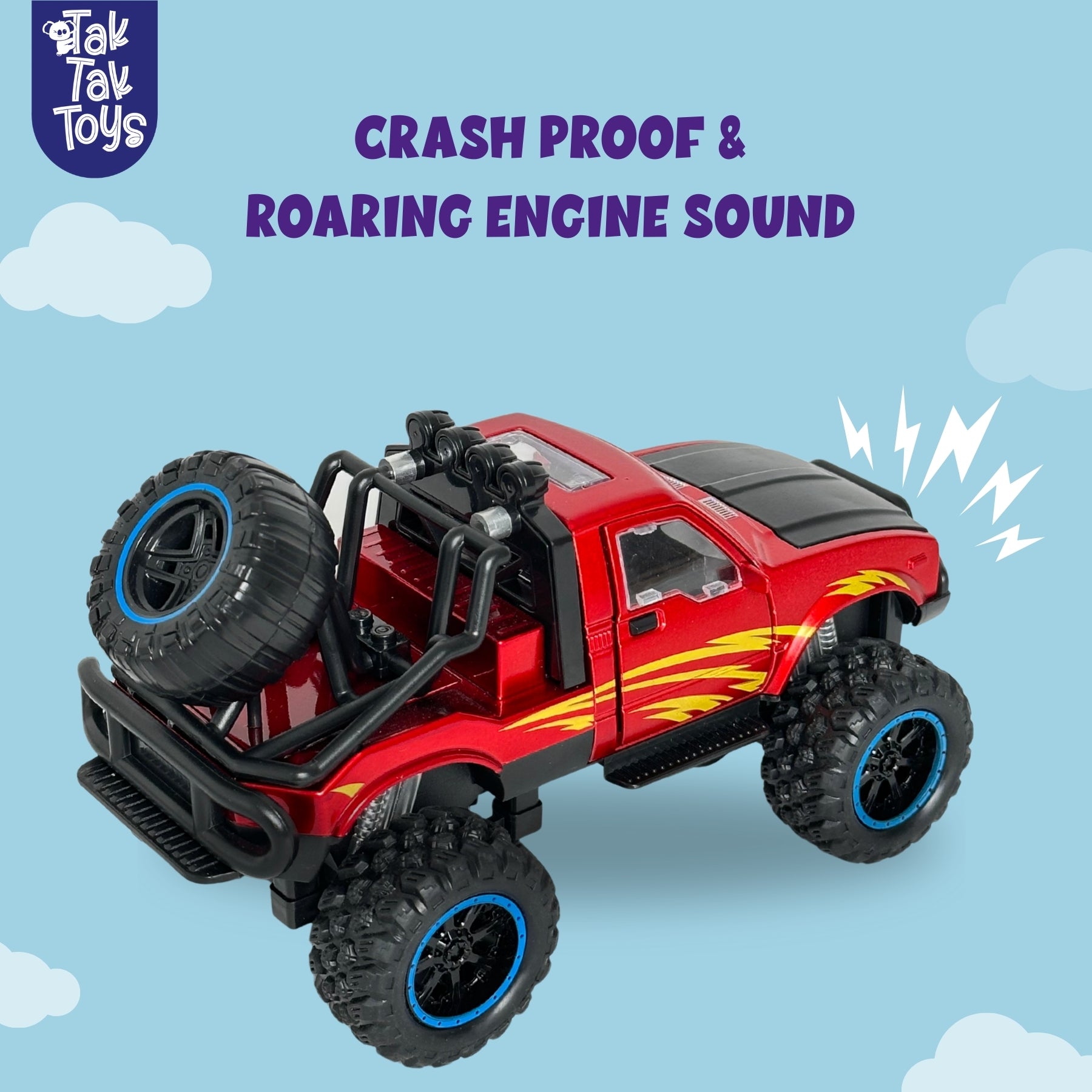 1:24 Die-Cast Off Road Monster Car With Metal Body | Red