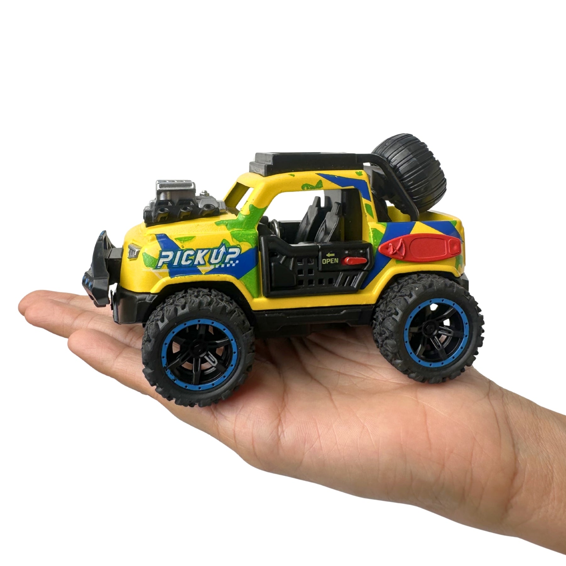 1:32 Die Cast Off Road Monster Car With Metal Body - 2 Seater | Yellow