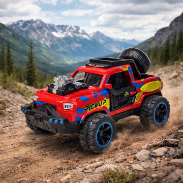 1:32 Die Cast Off Road Monster Car With Metal Body - 2 Seater | Red