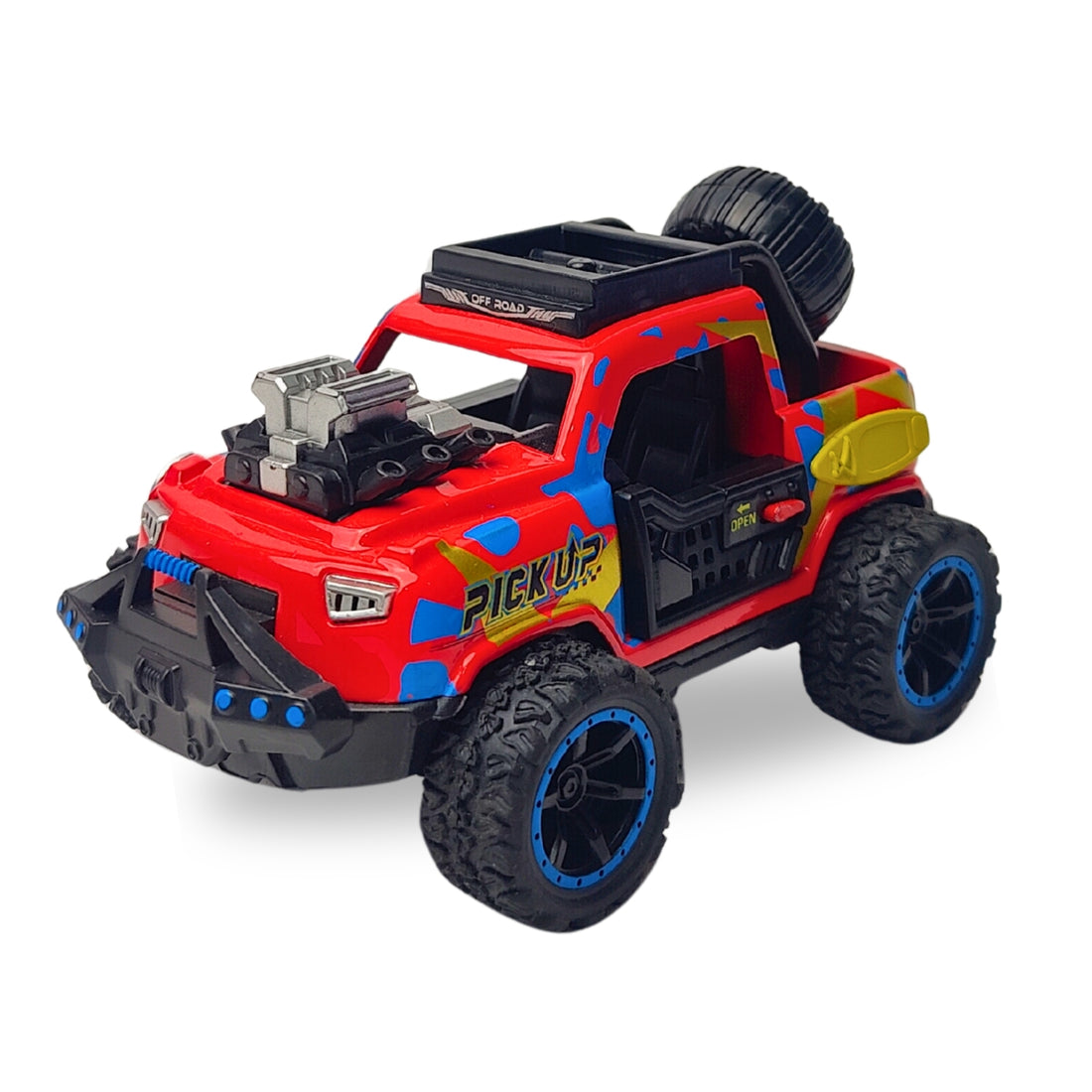 1:32 Die Cast Off Road Monster Car With Metal Body - 2 Seater | Red