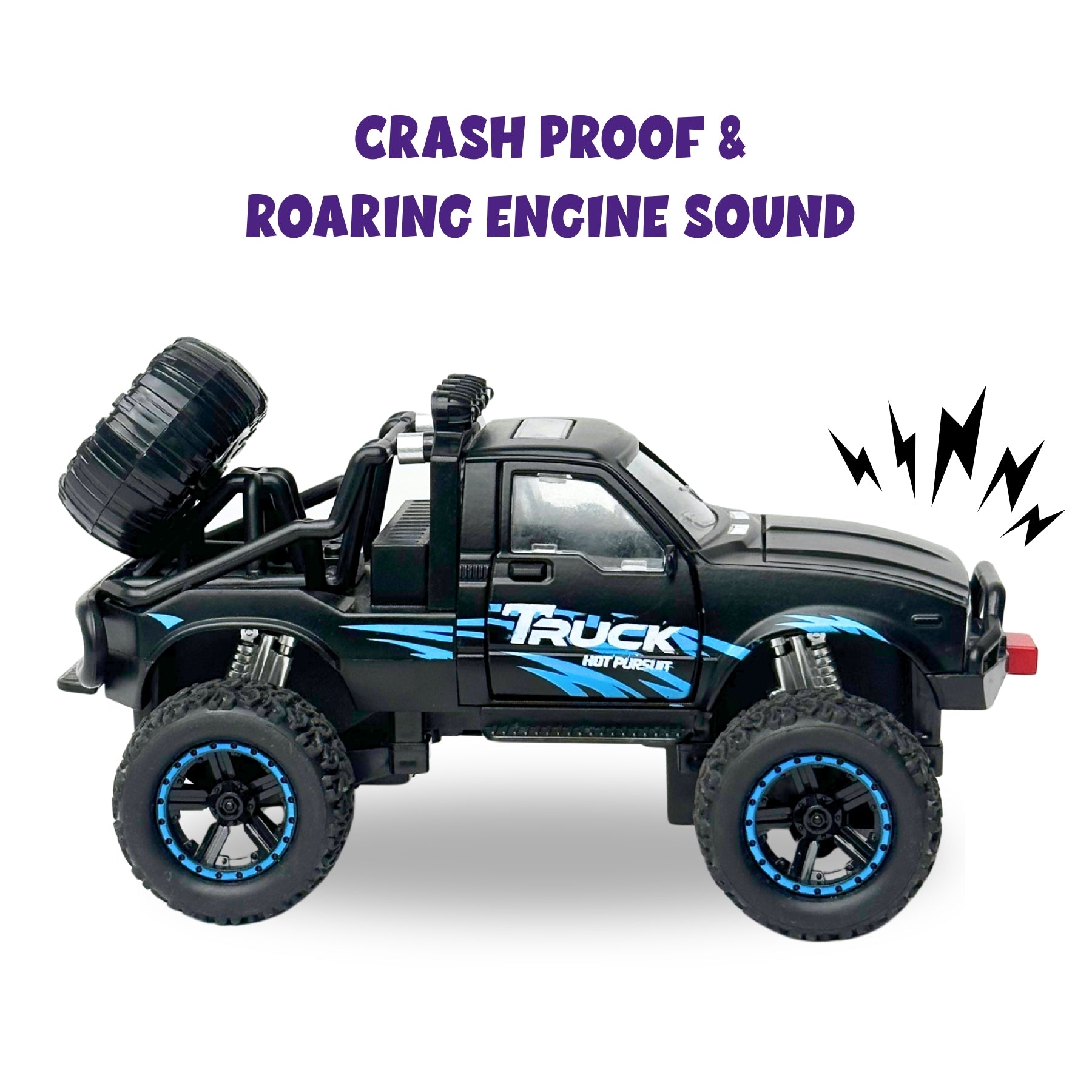 1:24 Die Cast Off Road Monster Car With Metal Body | Black