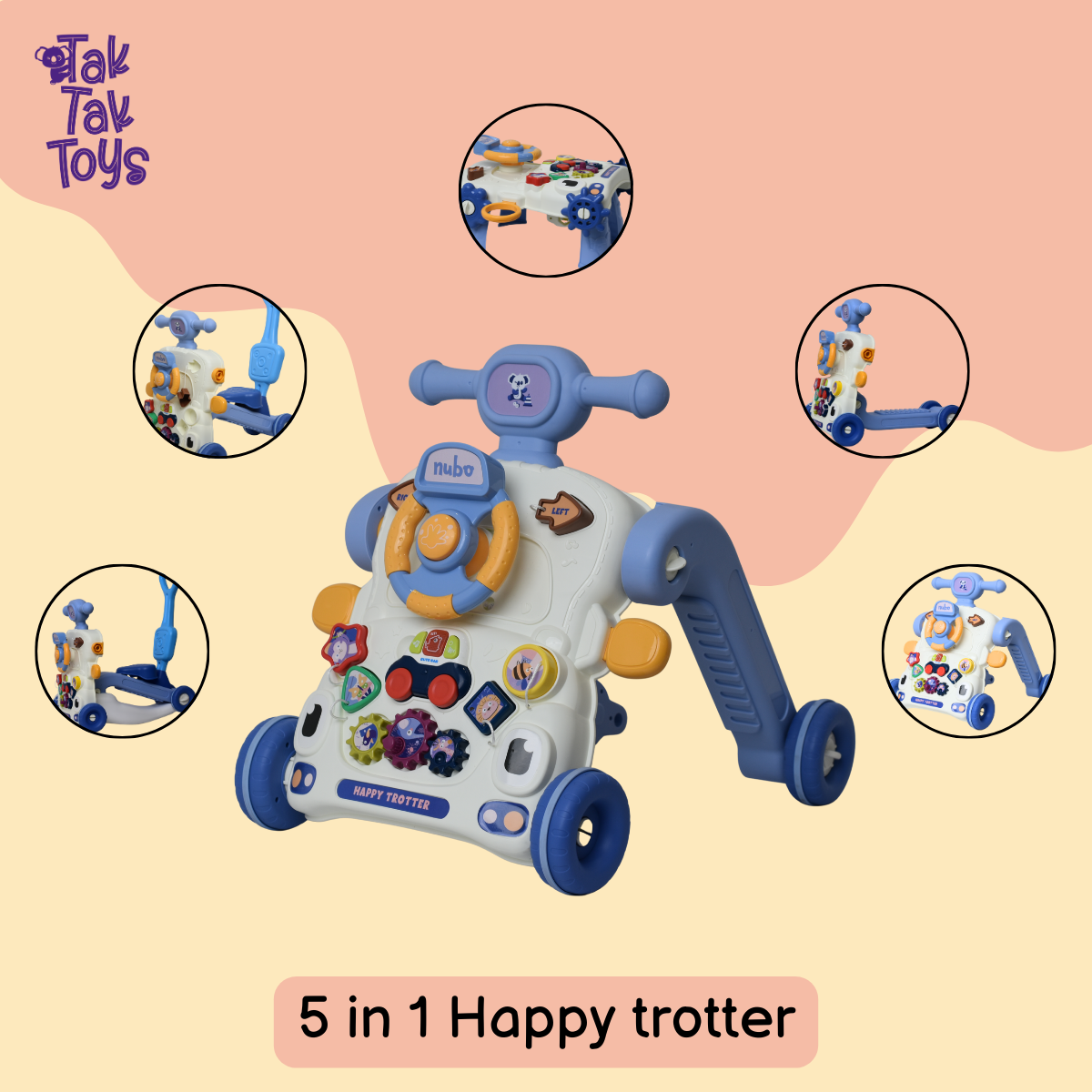 Tak Tak Toys Nubo 5-in-1 Happy Trotter For Kids