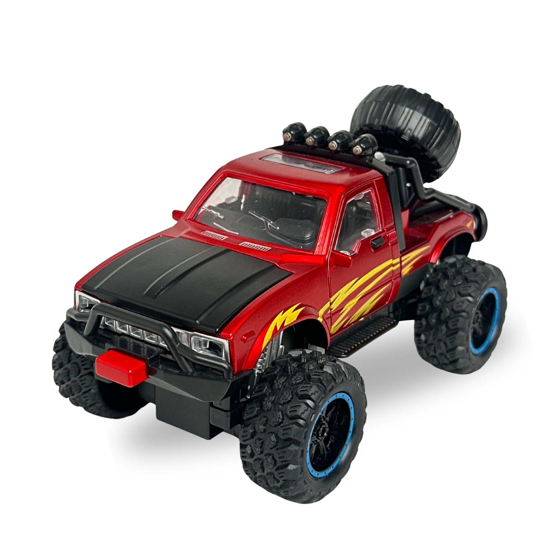 1:24 Die Cast Off Road Monster Car With Metal Body | Red