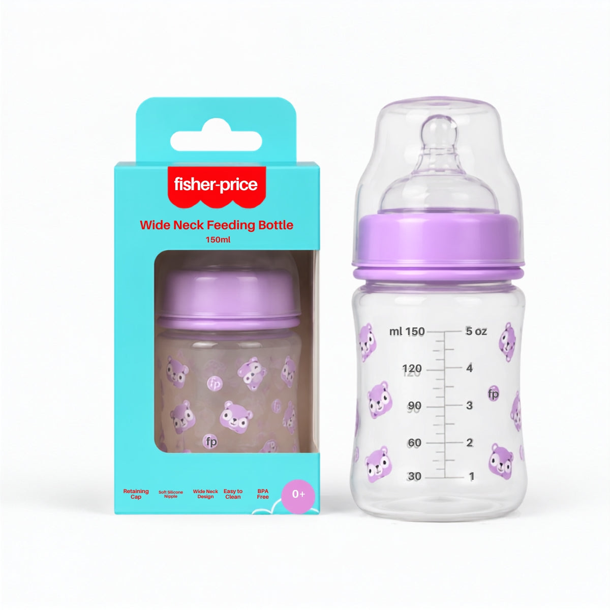 Wide Neck Baby Feeding Bottle - 150 ml