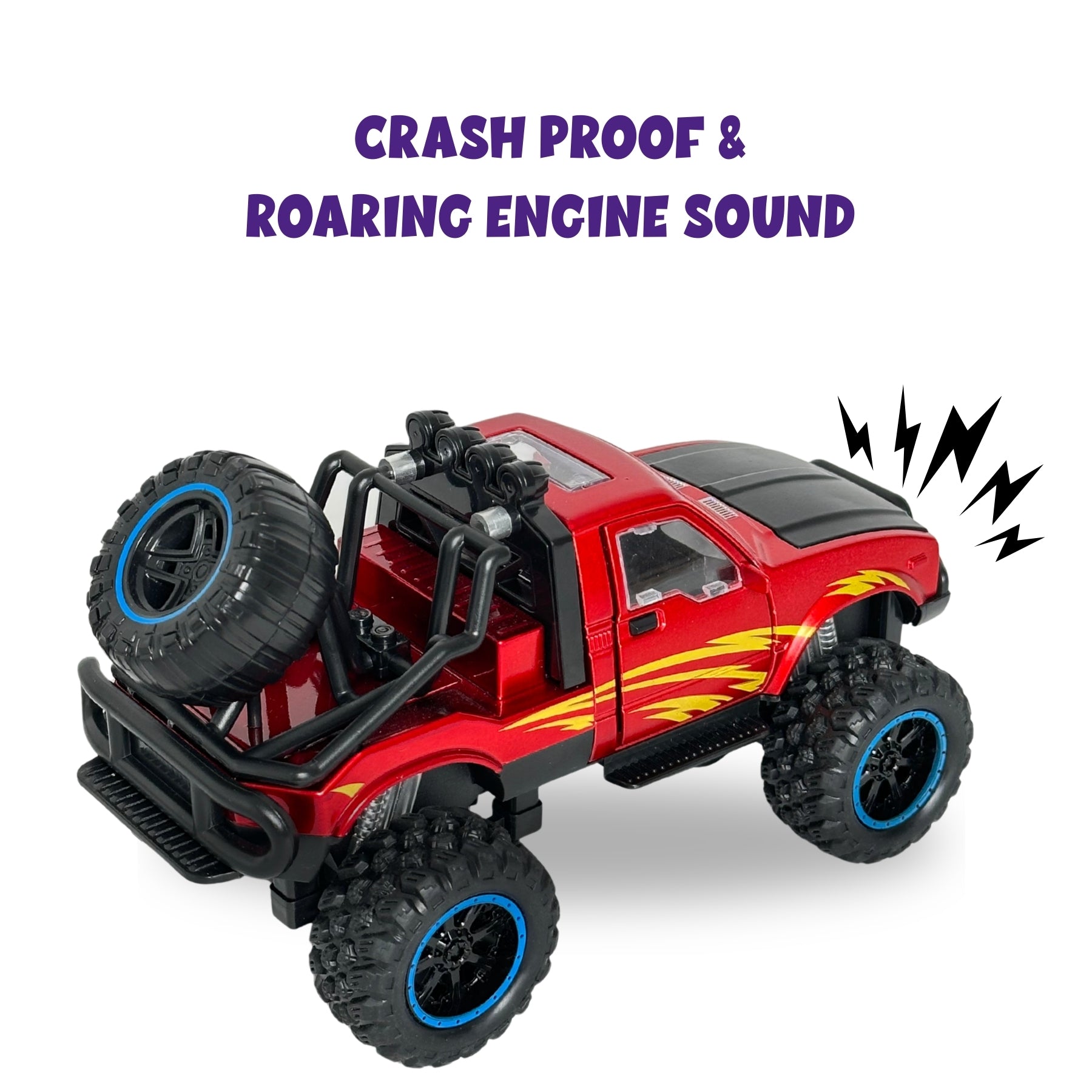 1:24 Die Cast Off Road Monster Car With Metal Body | Red