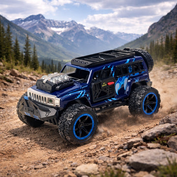 1:32 Die Cast Off Road Monster Car With Metal Body - 4 Seater | Blue