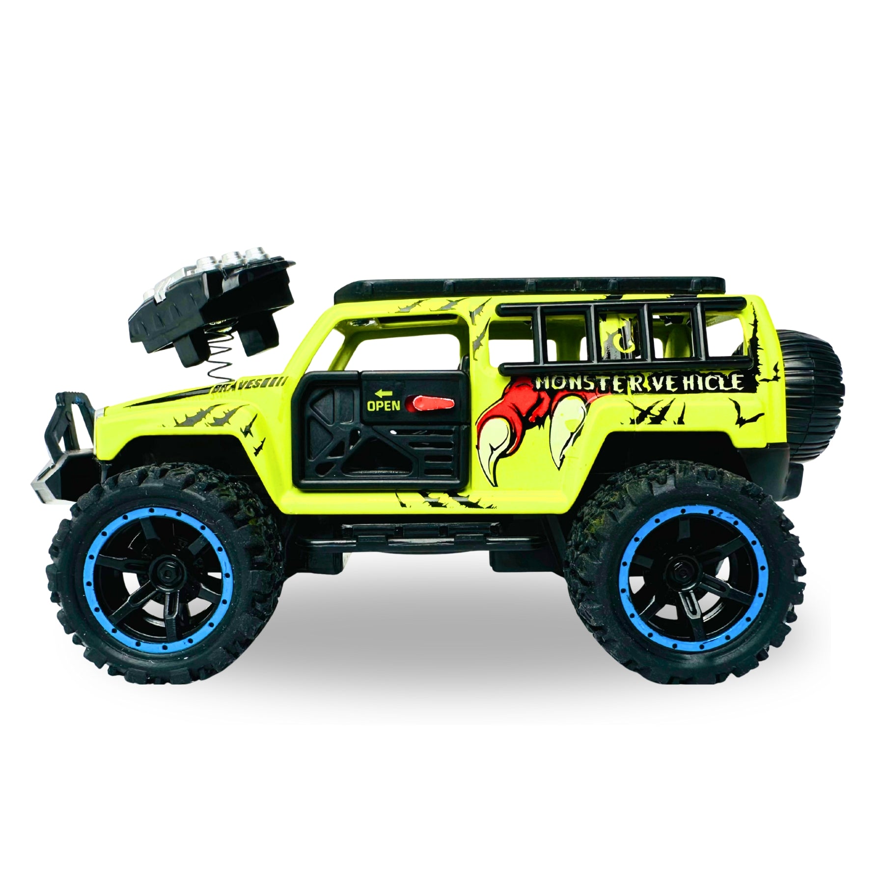 1:32 Die-Cast Off Road Monster Car With Metal Body - 4 Seater | Green