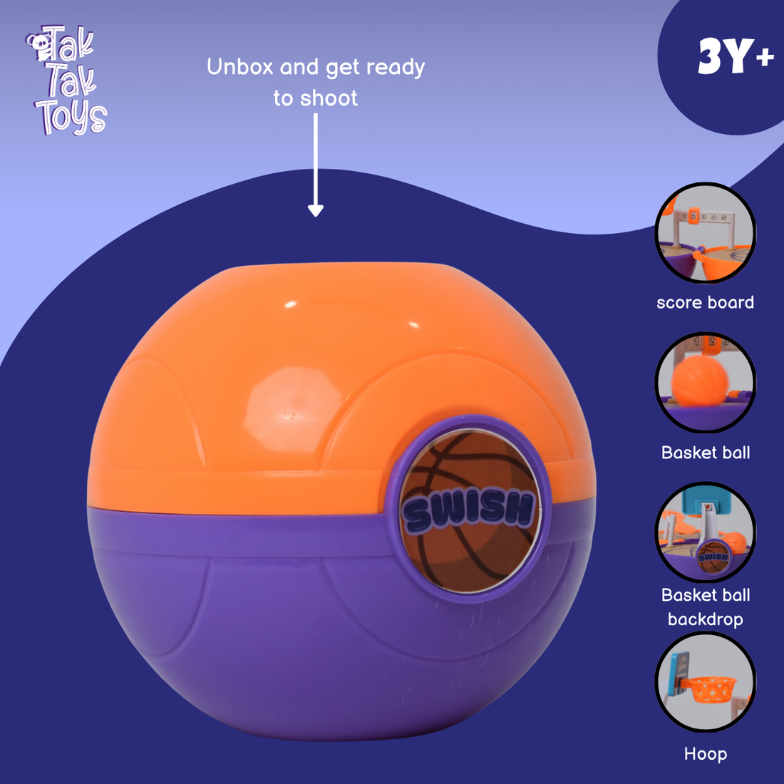 Tak Tak Toys Mini Basketball Shooting Game for Kids