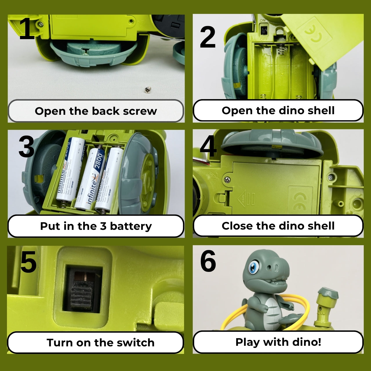 Dino Tractor - Interactive Toy with Ring Toss Game, Ages 1+ Years