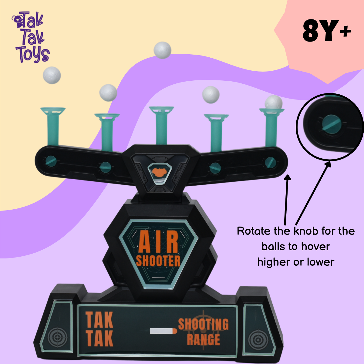 Tak Tak Toys Air Shooter Hover Target Game with Space Gun For Kids