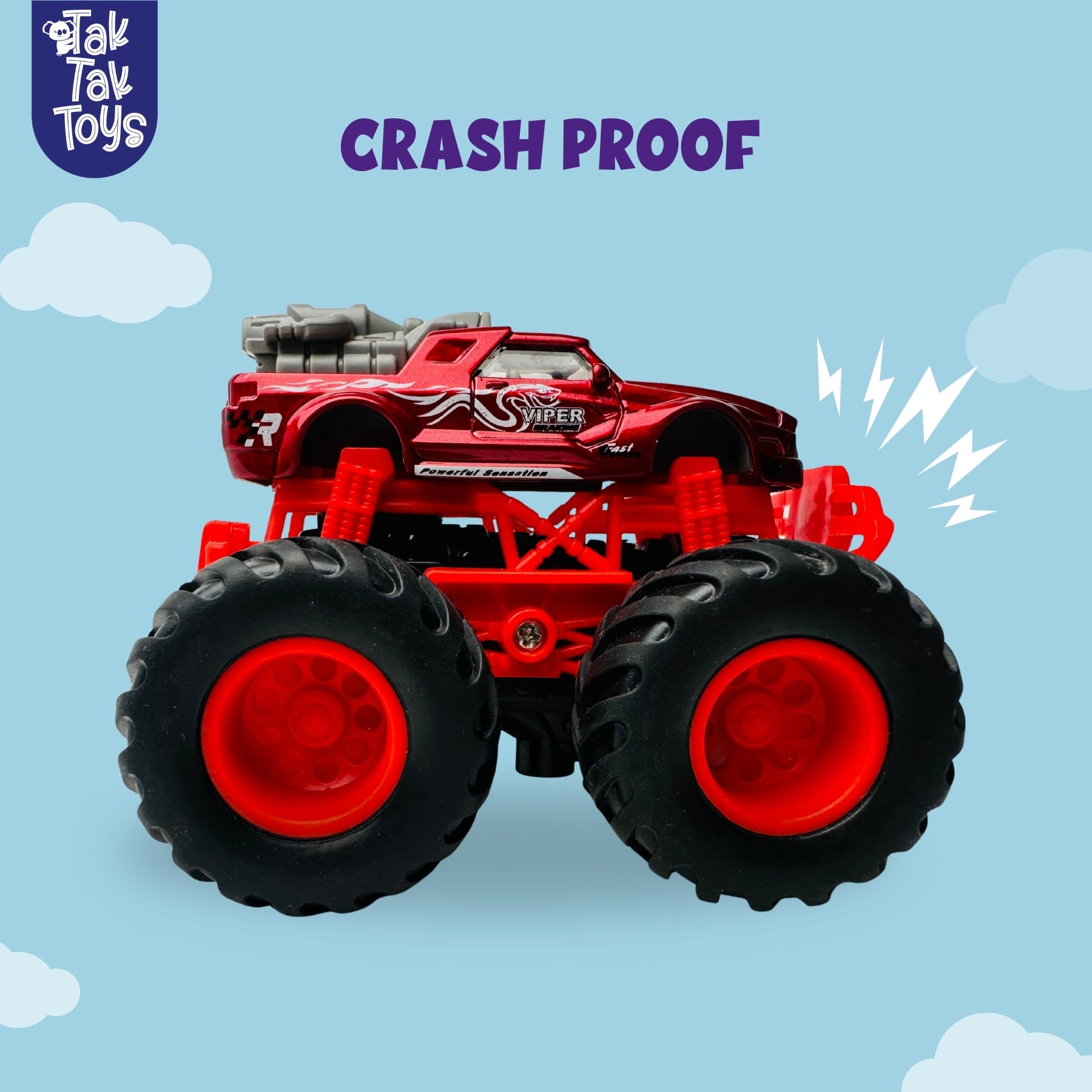 1:64 Die-Cast Off Road Monster Car With Metal Body | Red