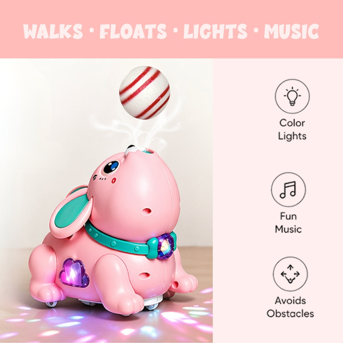 Bunny Air Float - Interactive Musical Toy, Ages 1+ Years