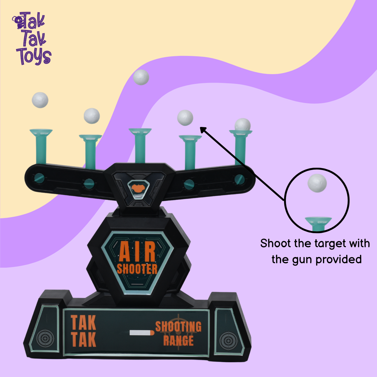 Tak Tak Toys Air Shooter Hover Target Game with Space Gun For Kids
