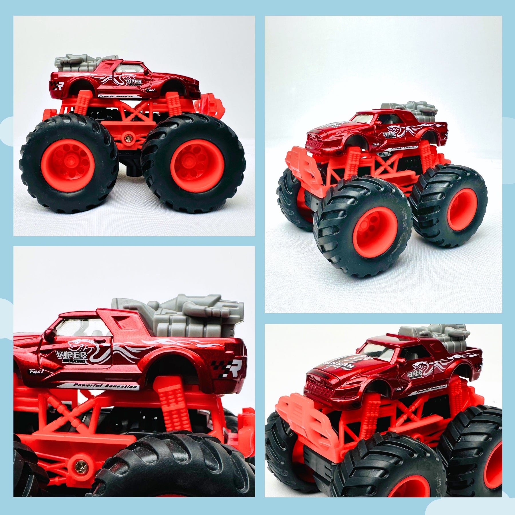 1:64 Die-Cast Off Road Monster Car With Metal Body | Red