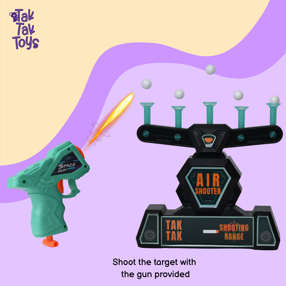 Tak Tak Toys Air Shooter Hover Target Game with Space Gun For Kids