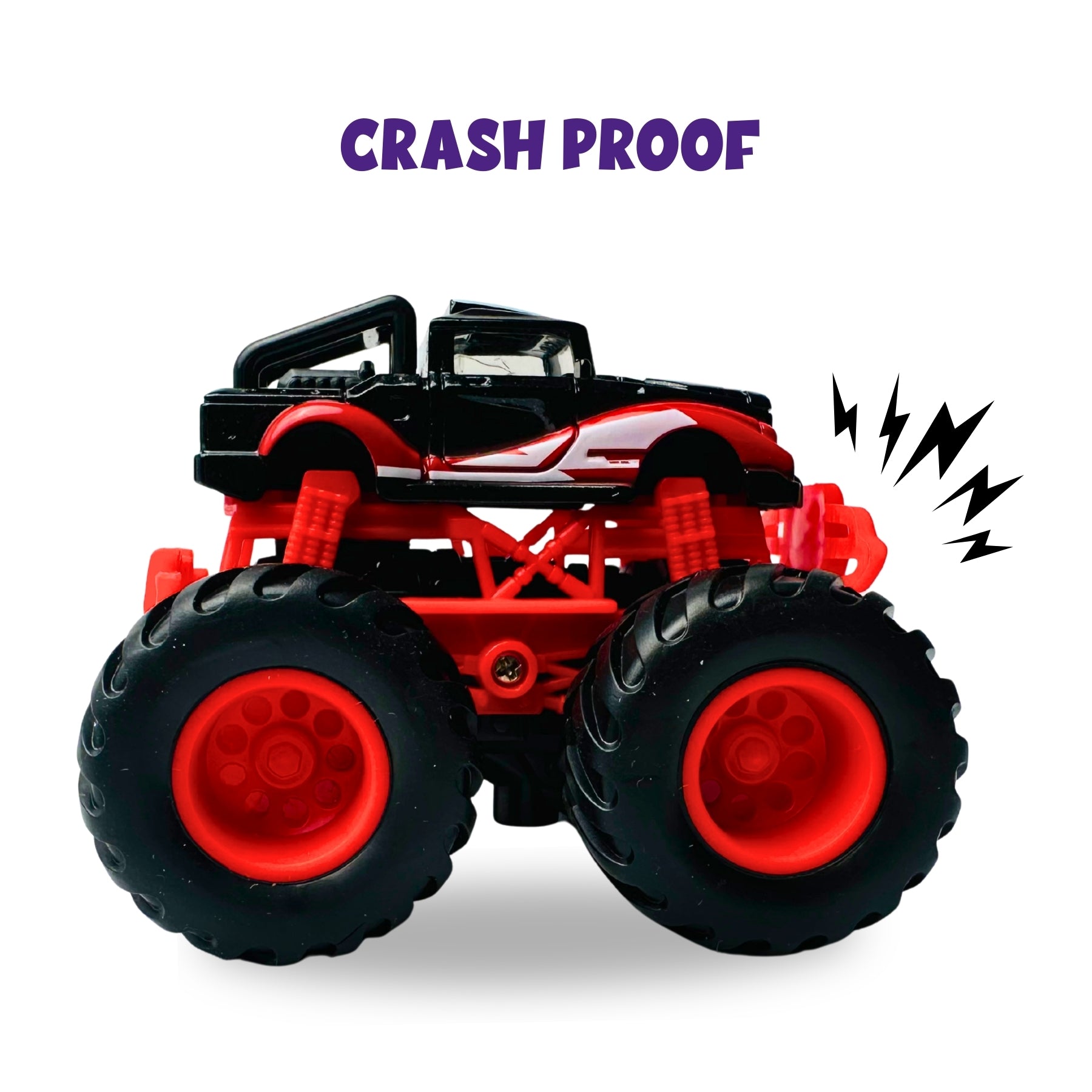 1:64 Die Cast Off Road Monster Car With Metal Body | Black/Red