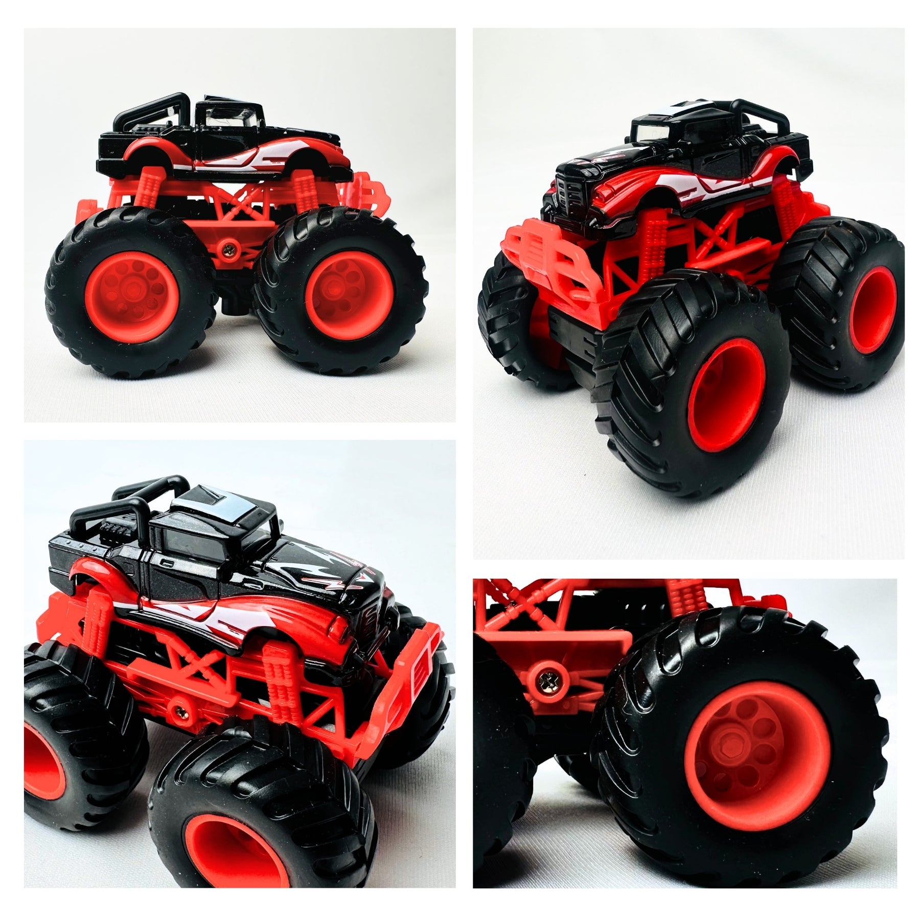 1:64 Die Cast Off Road Monster Car With Metal Body | Black/Red