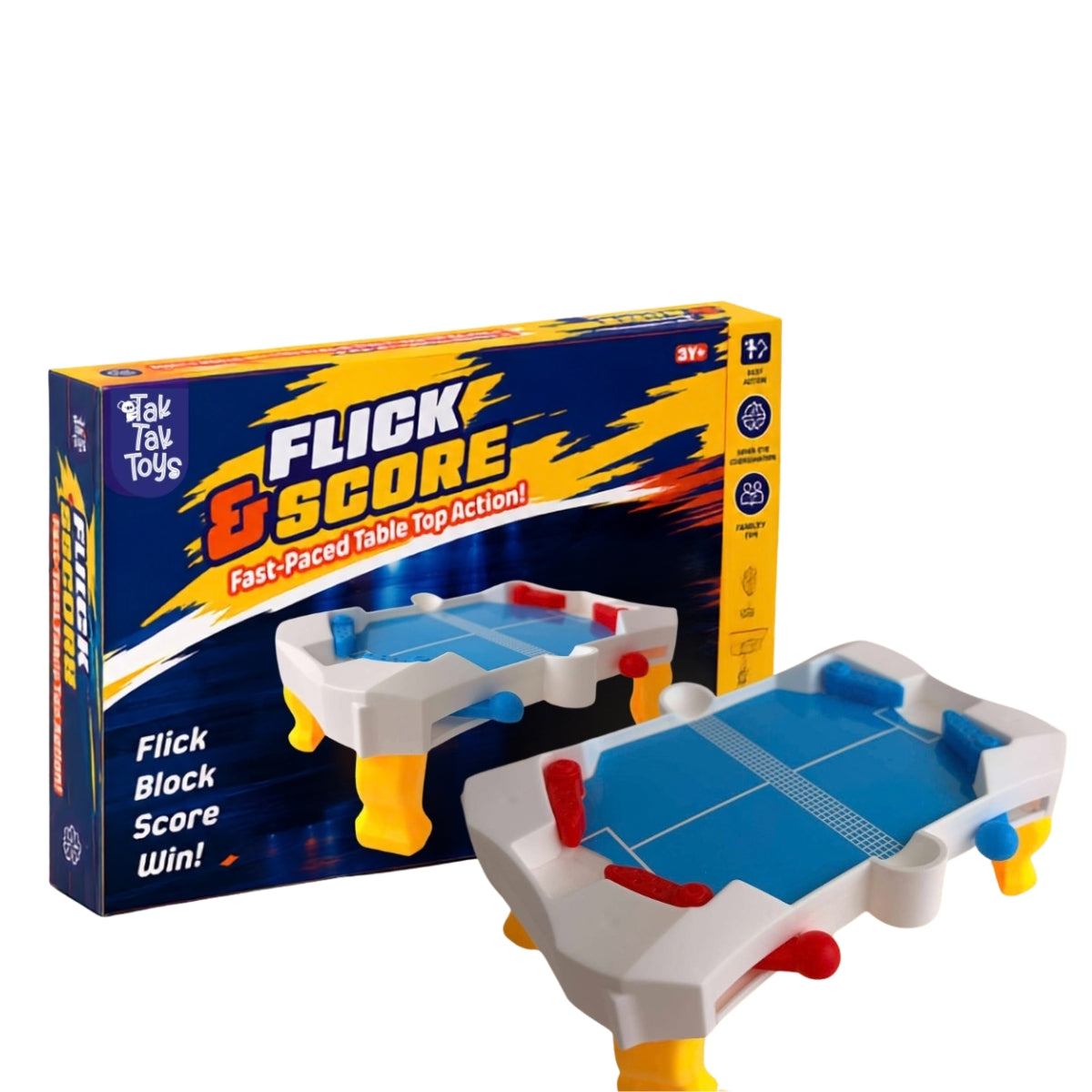 Flick & Score Tabletop Game - 3 Ways to Play, 3+ Years