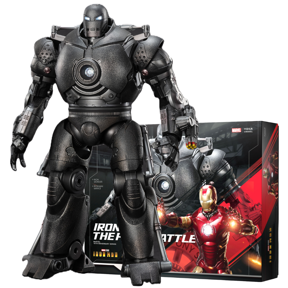 Iron Man Mark 3 & Iron Monger Set, The Final Battle Action Figure Set By ZD Toys | Ages 15+