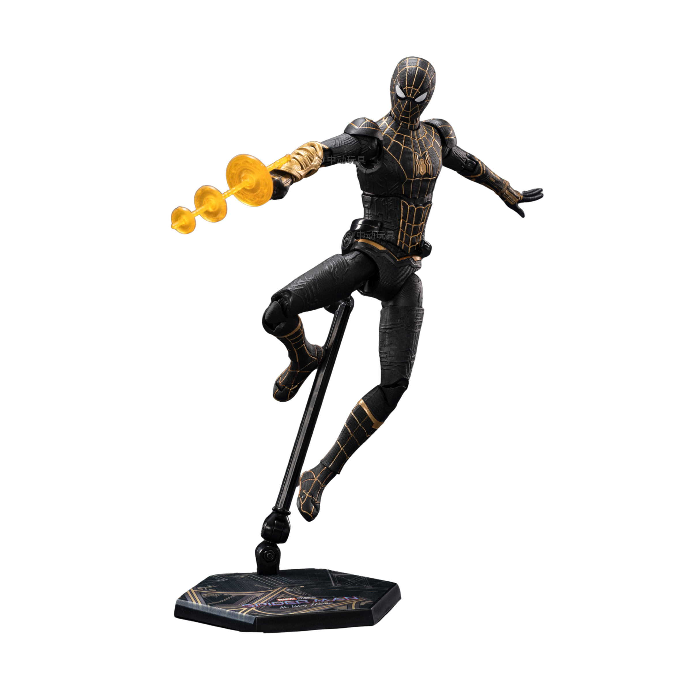Spider-Man Toy Black and Gold Suit No Way Home Action Figure By ZD Toys - 7 Inch | Ages 15+