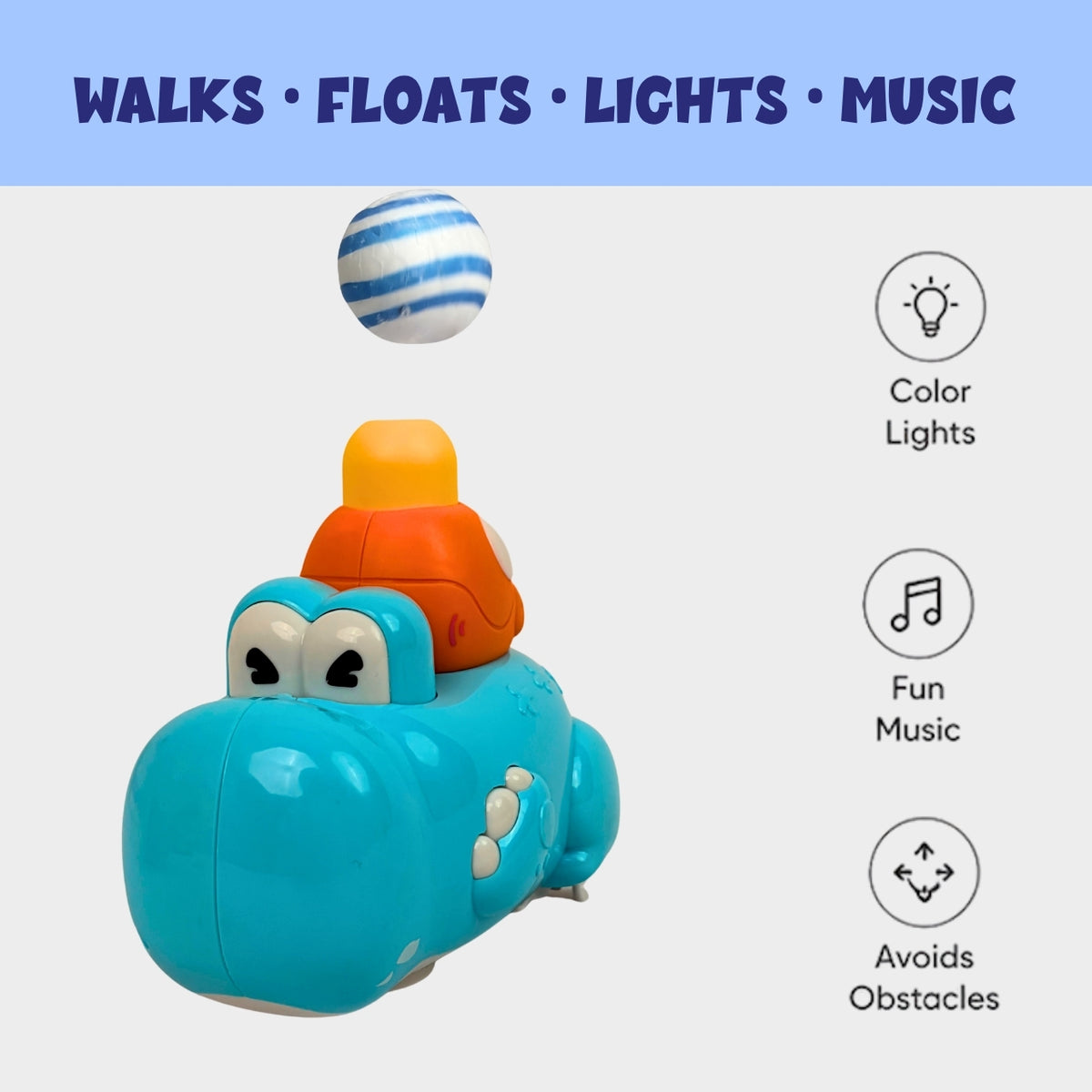 Balancing Crocodile - Interactive Musical Toy, Ages 1+ Years