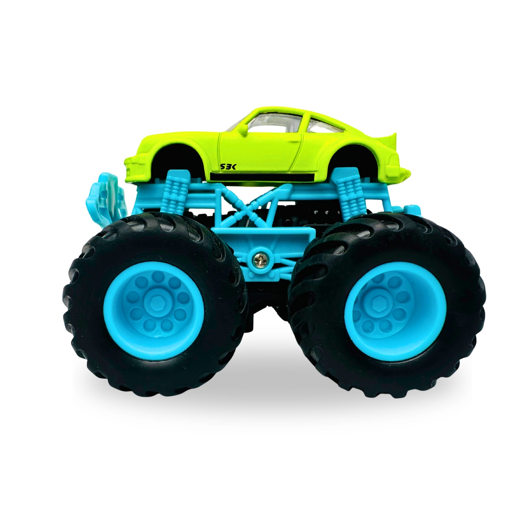 1:64 Die-Cast Off Road Monster Car With Metal Body | Green/Blue