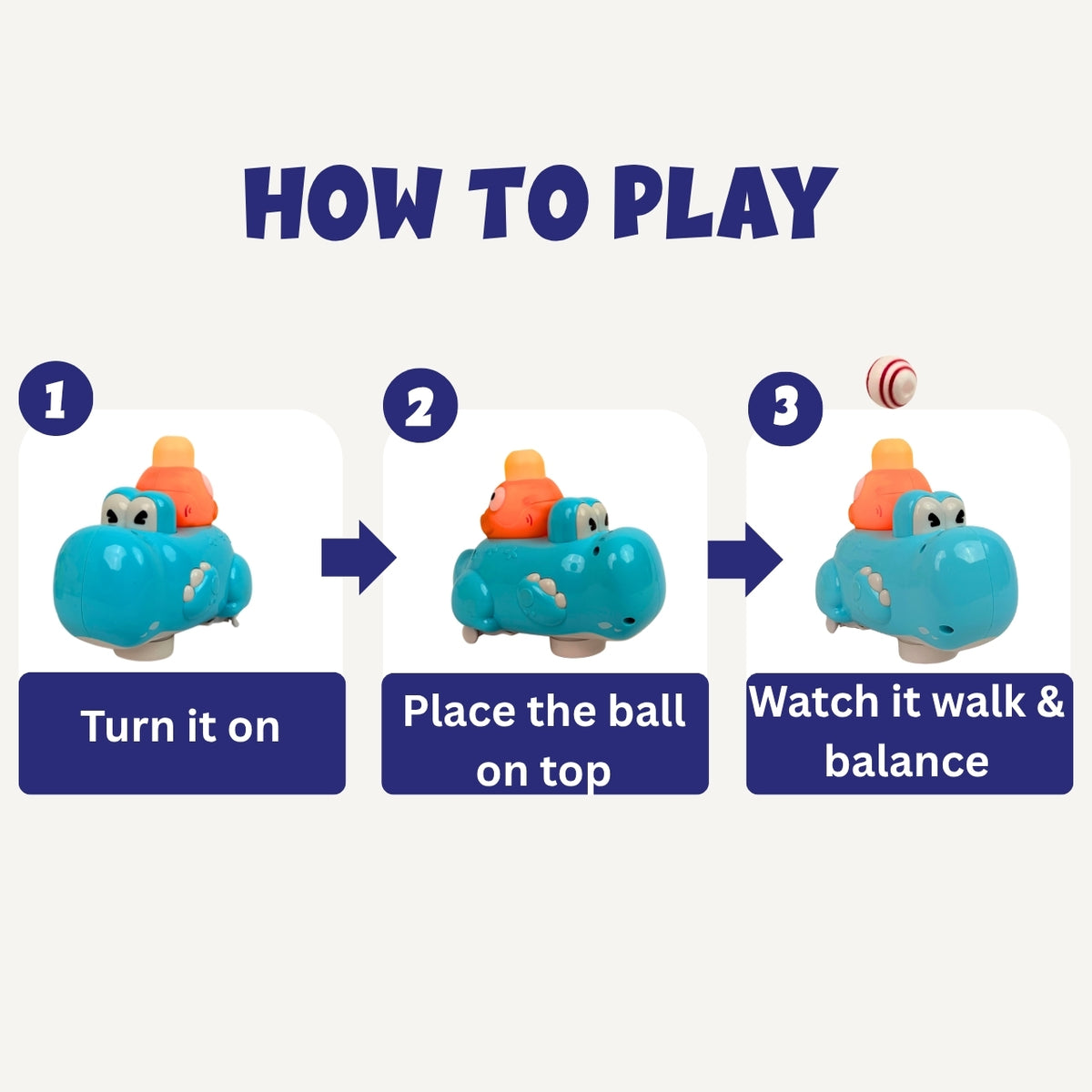 Balancing Crocodile - Interactive Musical Toy, Ages 1+ Years