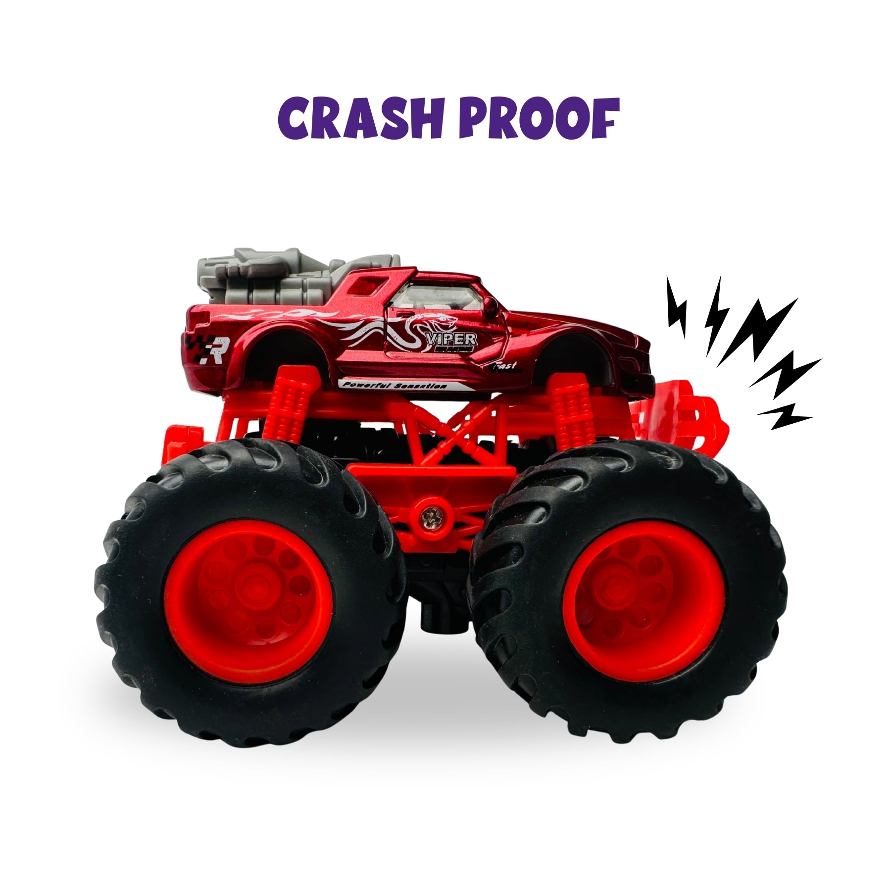 1:64 Die-Cast Off Road Monster Car With Metal Body | Red